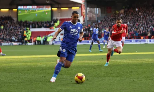 Youri Tielemans in FA Cup action for Leicester against Nottingham Forest