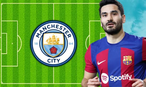 Line-up Ilkay Gundogan Man City