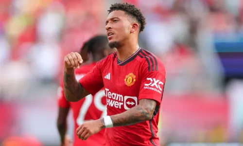 Jadon Sancho during a pre-season friendly match for Manchester United