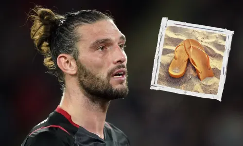 Andy Carroll, flip flops