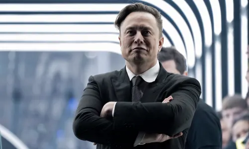 Elon Musk at Tesla Delivery Day.