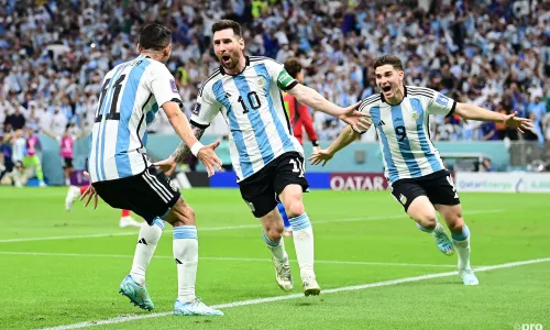 Lionel Messi in action at the World Cup