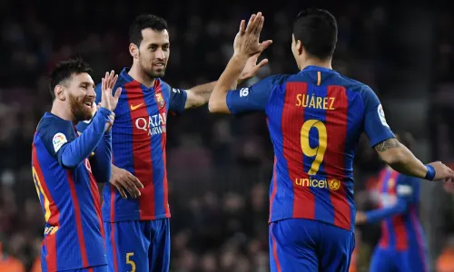 Messi, Suarez and Busquets at Barcelona