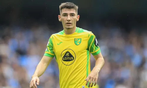 Billy Gilmour playing for Norwich City on loan from Chelsea