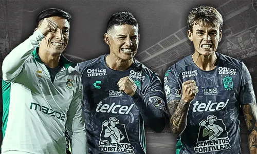 Angel Estrada (rechts), James Rodriguez, Nicolas Fonseca