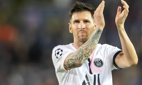 Lionel Messi makes his first PSG start against Club Brugge