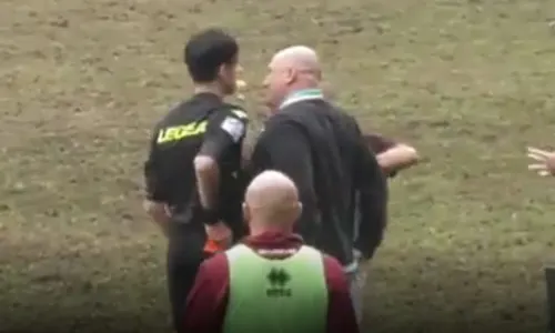 Italian referee Andrea Felis punched by manager Giovanni Alosi 