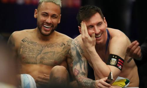Lionel Messi and Neymar, Copa America final 2021