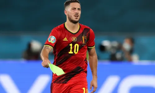 Real Madrid's Eden Hazard limped out of Spain's Euro 2020 match with Portugal
