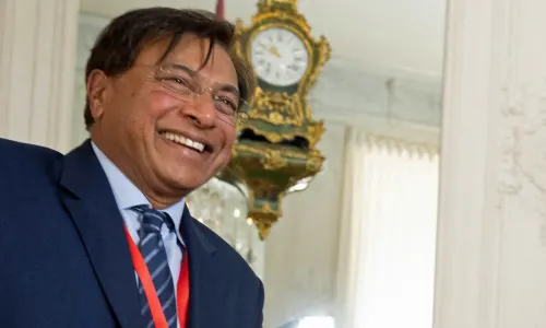 Lakshmi Mittal at the French presidential residence.