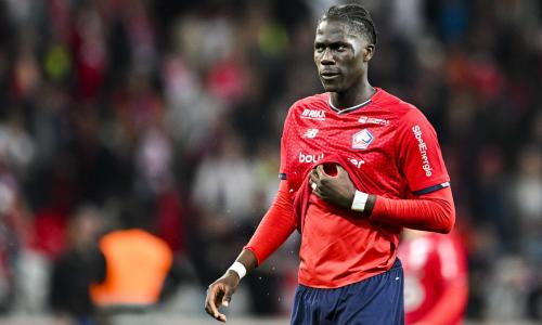 Amadou Onana in action for Lille