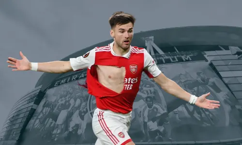 Kieran Tierney playing against FC Zurich for Arsenal in the Europa League
