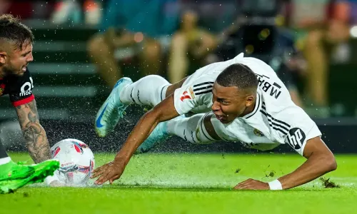 Real Madrid's Kylian Mbappe against Real Mallorca, 2024/25