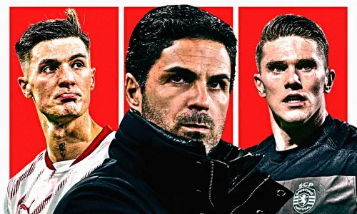 Benjamin Sesko, Mikel Arteta, Viktor Gyokeres