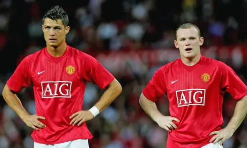 Cristiano Ronaldo and Wayne Rooney in the Man Utd heydays.