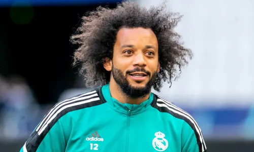 Real Madrid's Marcelo trains before the 2021/22 Champions League final