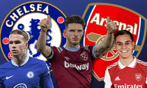 Mykhaylo Mudryk, Decland Rice, Leandro Trossard, Chelsea, Arsenal, 2022/23