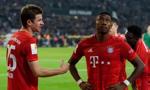 ‘I will kick your ass’ – Muller sends Alaba hilarious farewell video as he departs Bayern