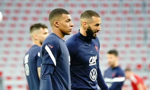 Karim Benzema and Kylian Mbappe