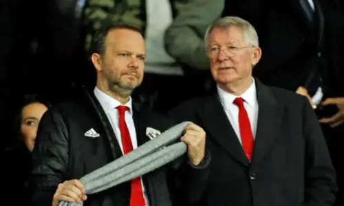 Ed Woodward and Sir Alex Ferguson at Man Utd.