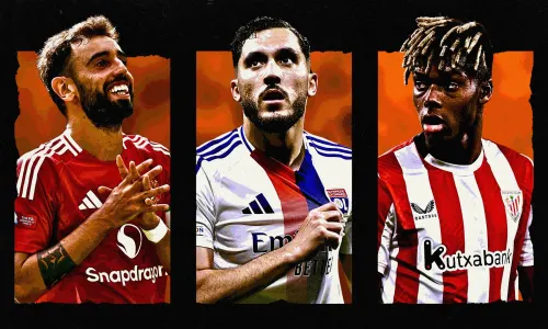 Bruno Fernandes, Rayan Cherki, Nico Williams, Europa League