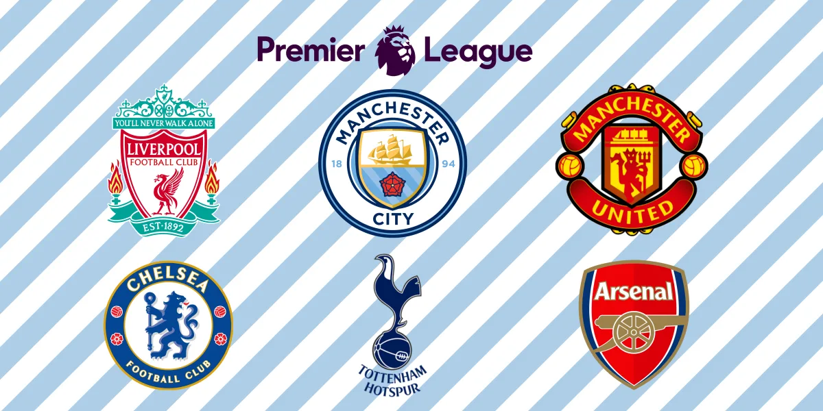 Premier League Big Six, Man Utd, Arsenal, Chelsea, Liverpool, Arsenal, Tottenham