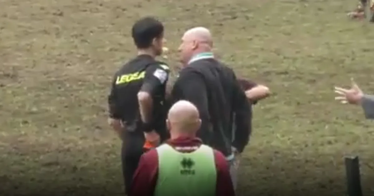 Italian referee Andrea Felis punched by manager Giovanni Alosi 