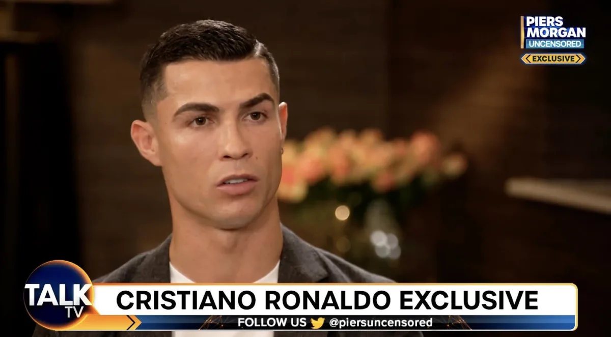 Cristiano Ronaldo, Piers Morgan, screenshot