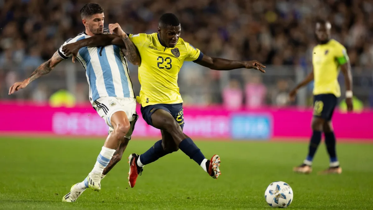 Chelsea midfielder Moises Caicedo on international duty with Ecuador