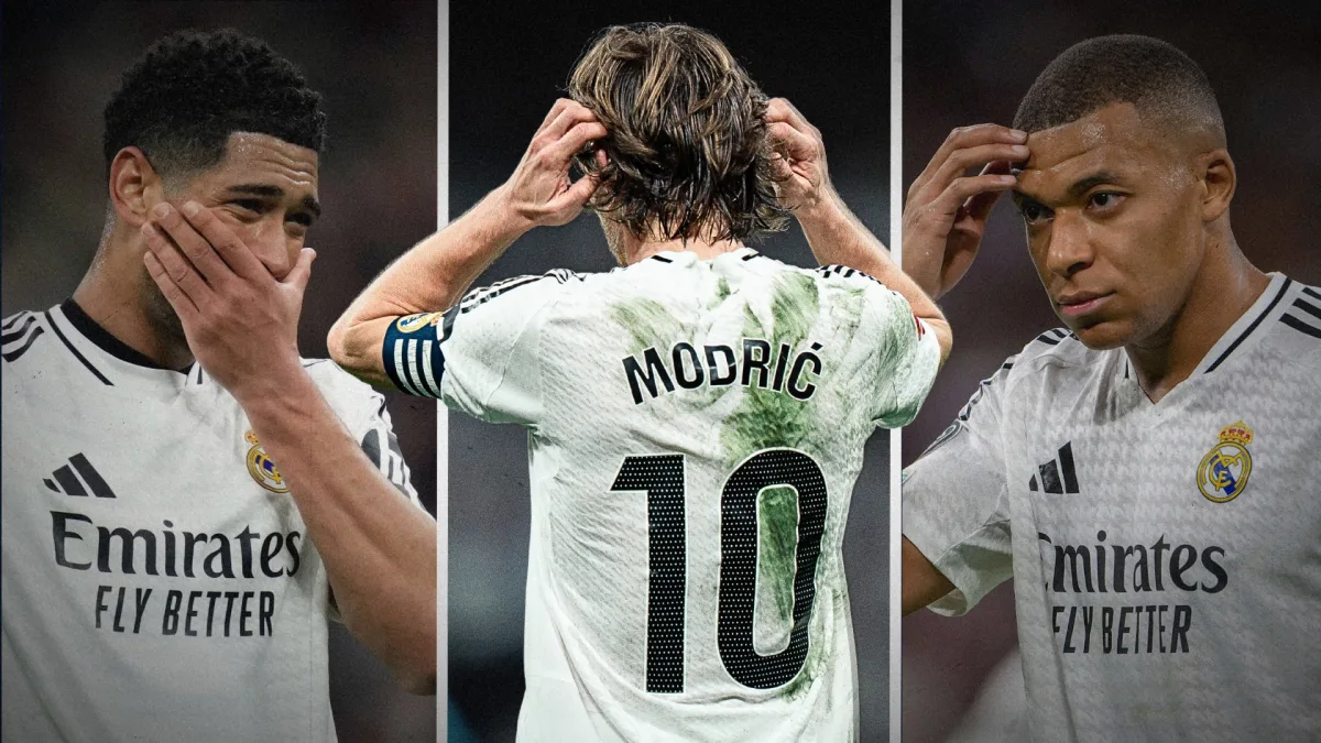 Luka Modric, Jude Bellingham, Kylian Mbappe, Real Madrid, 2024/25