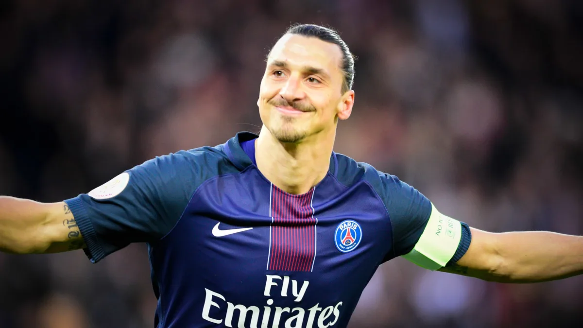 Zlatan Ibrahimovic in action for PSG.