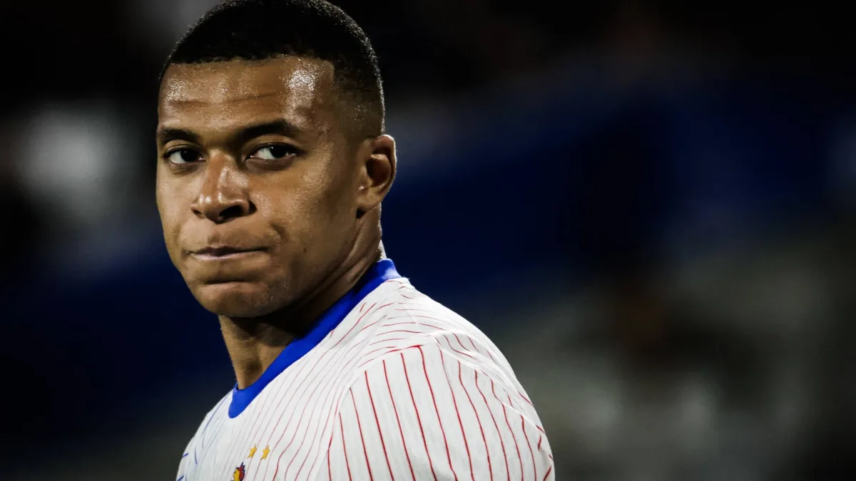 Real Madrid's Kylian Mbappe playing for France against Canada in 2024