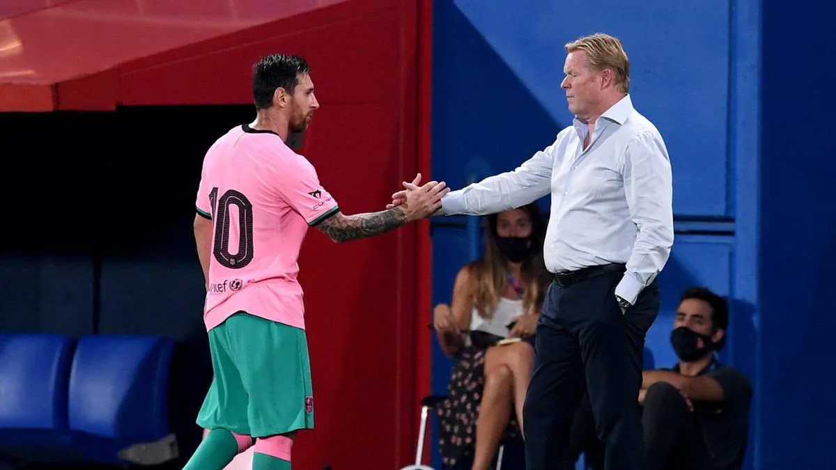 Frustrated Koeman take umbrage to Messi questions