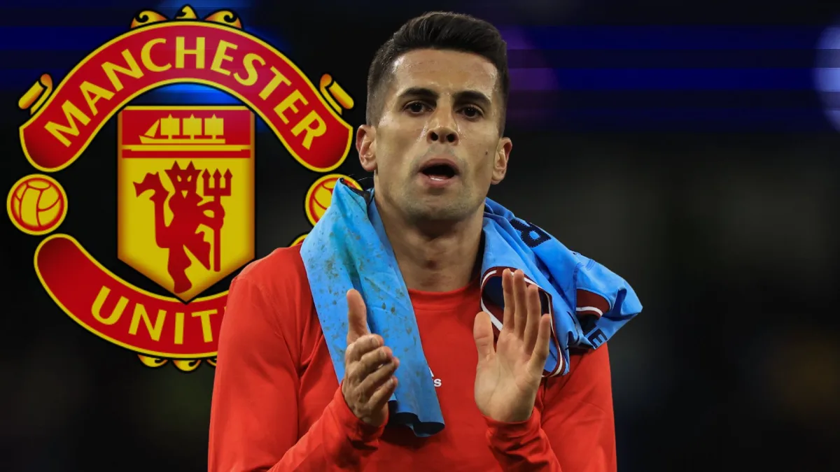 Joao Cancelo and the Manchester United badge