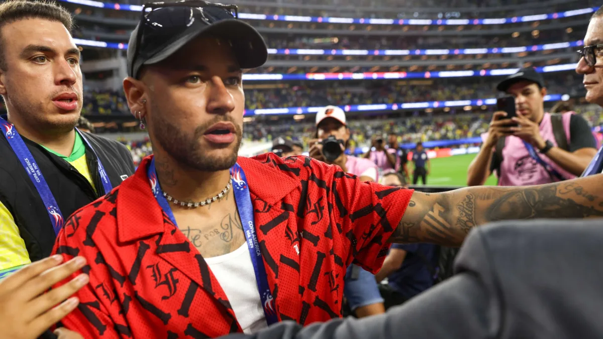 Neymar attends a Copa America 2024 match in the US