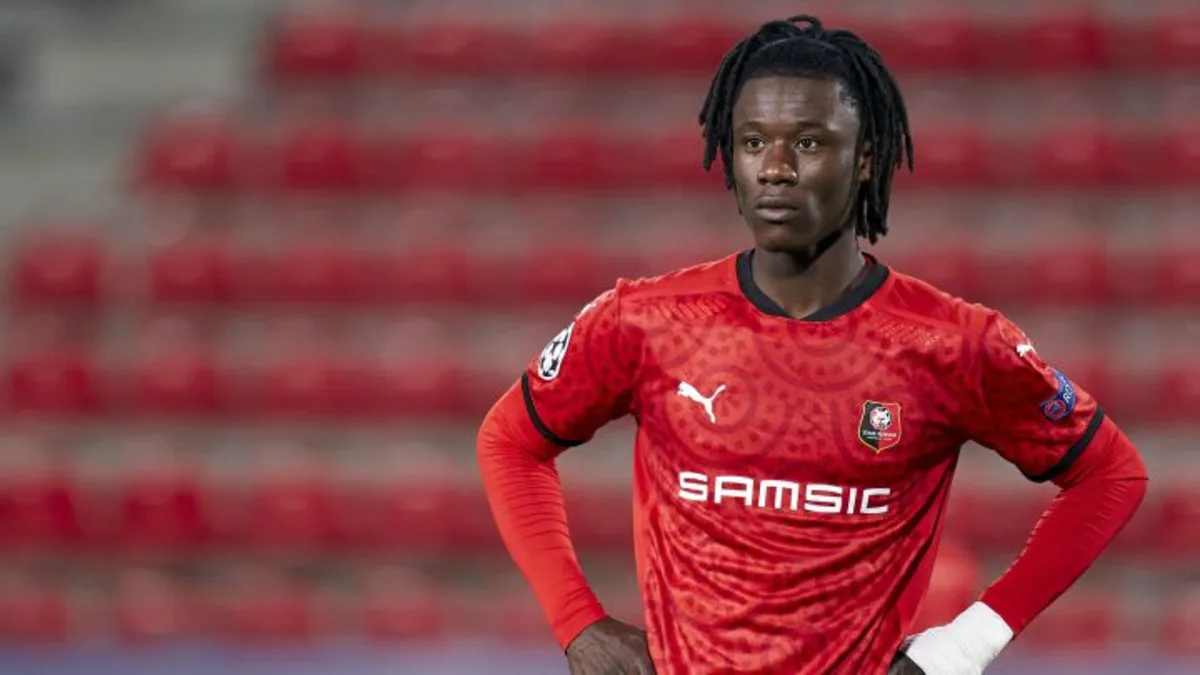 Man Utd target Eduardo Camavinga playing for Rennes, Ligue 1 2020/21