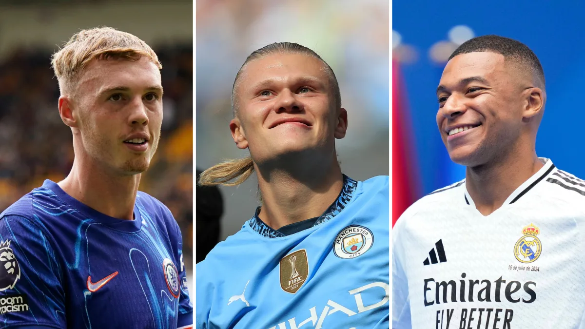 Cole Palmer, Erling Haaland, Kylian Mbappe