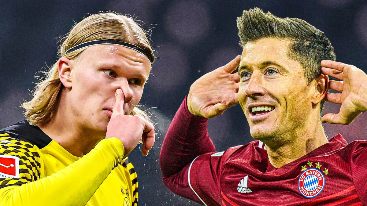 Erling Haaland and Robert Lewandowski