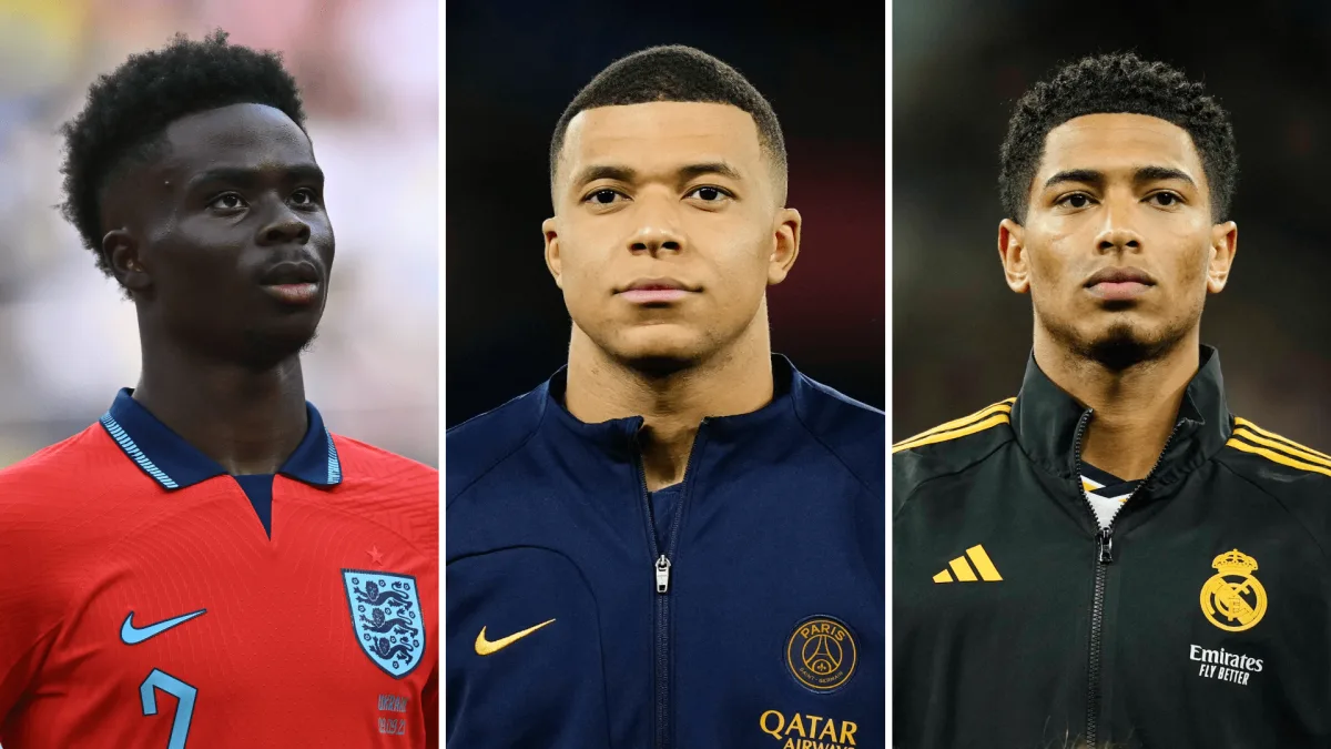 Bukayo Saka, Kylian Mbappe, Jude Bellingham, 2023/24