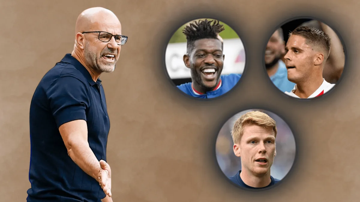 Jerdy Schouten, Joey Veerman, Ibrahim Sangaré, Peter Bosz, PSV