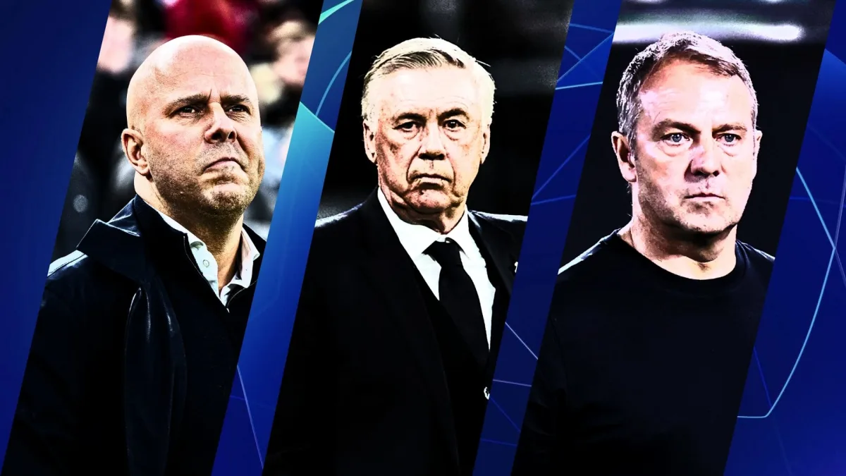 Champions League Arne Slot Carlo Ancelotti Hansi Flick