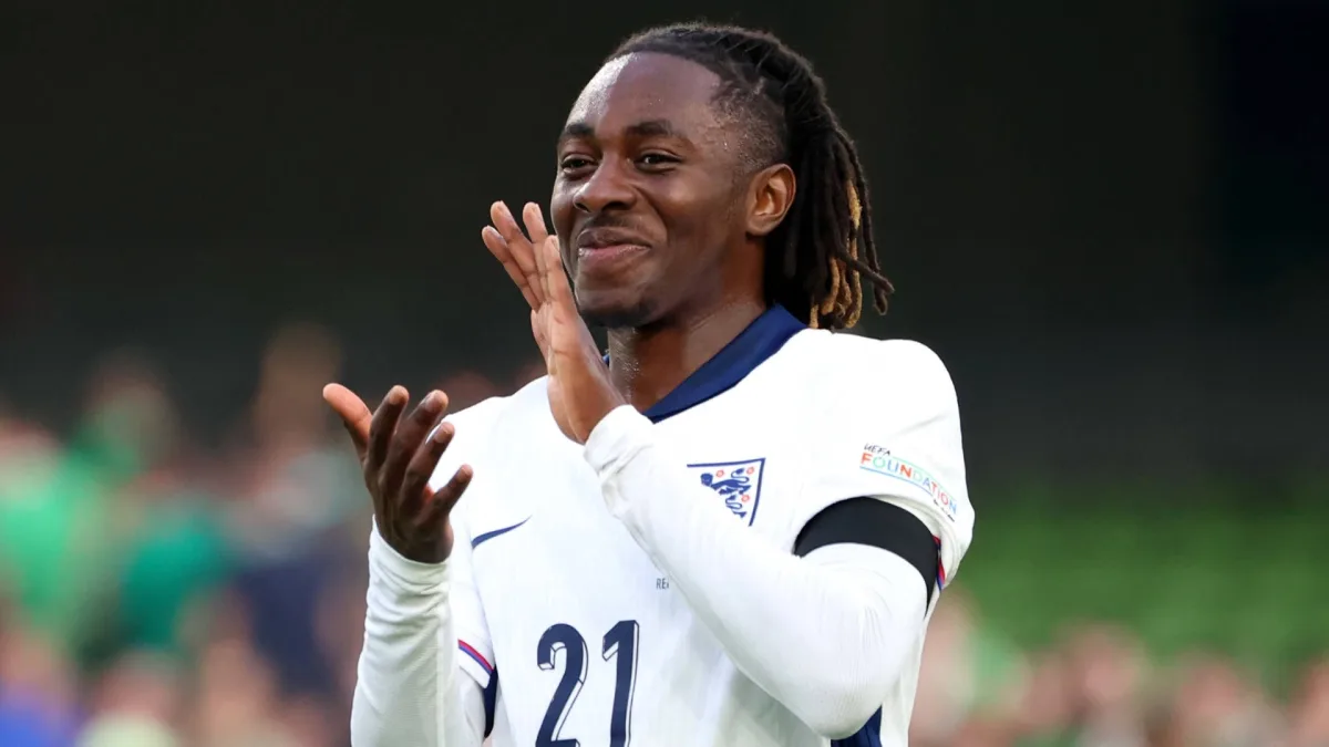 Eberechi Eze in action for England against Ireland, Nations League 2024