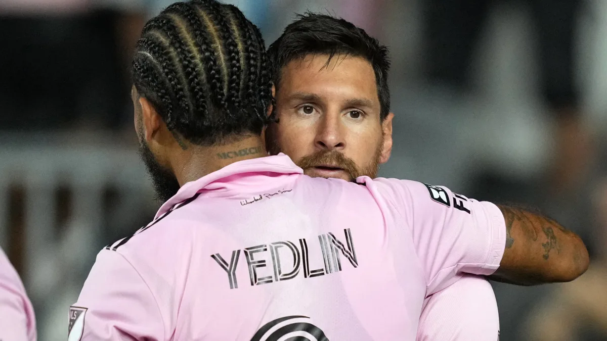 Lionel Messi and Inter Miami teammate DeAndre Yedlin 