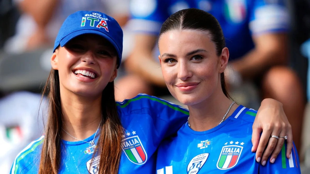 Federico Chiesa's partner Lucia Bramani, Nicolo Fagioli's partner Giulia Bernacci, Euro 2024