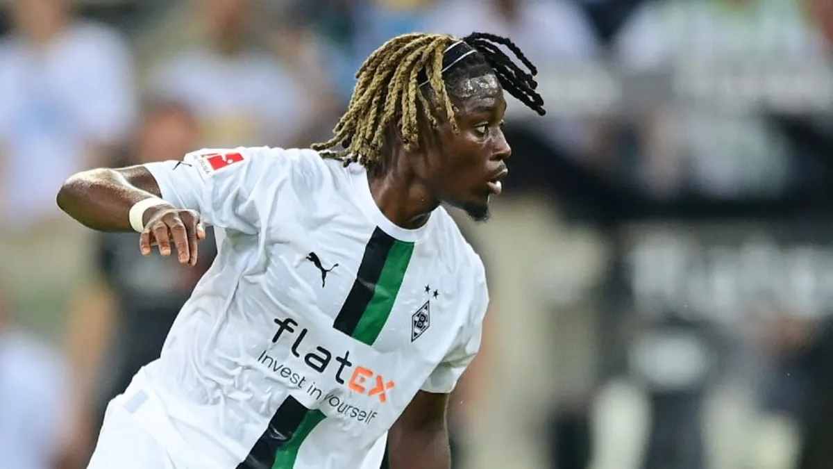 Kouadio Kone playing for Borussia Monchengladbach