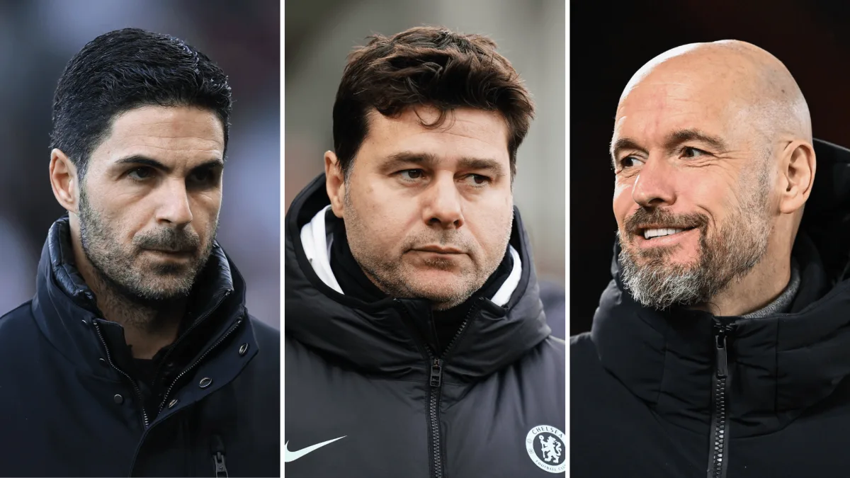 Mikel Arteta, Mauricio Pochettino, Erik ten Hag, 2023/24