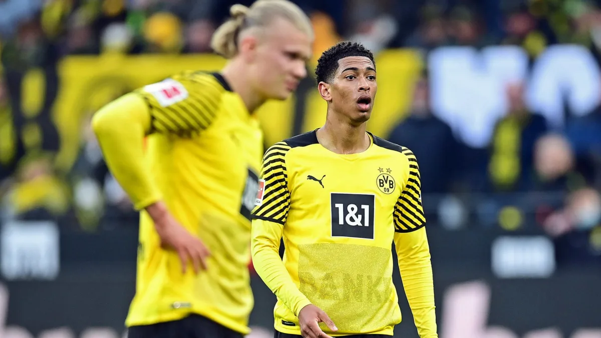 Haaland and Bellingham in action for Dortmund