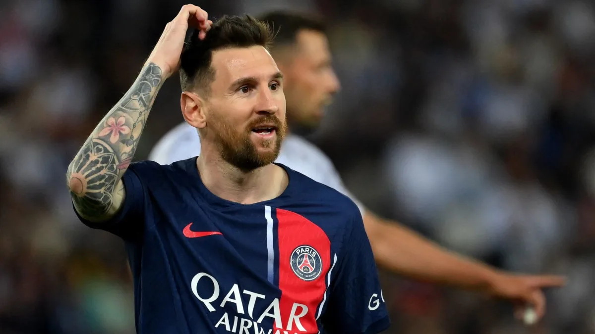 Lionel Messi playing for PSG