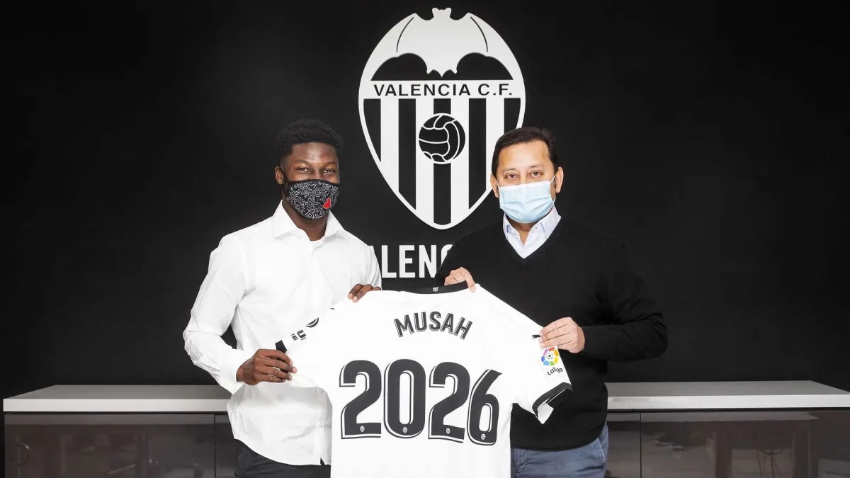 Yunus Musah signs contract extension to keep him at Valencia till 2026
