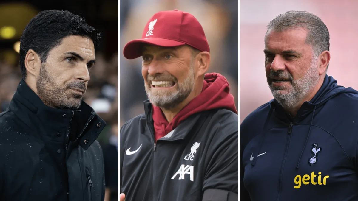 Mikel Arteta, Jurgen Klopp, Ange Postecoglou